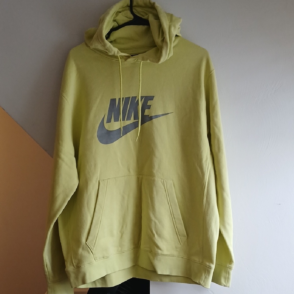 Nike Men's Lime Green Hoodie